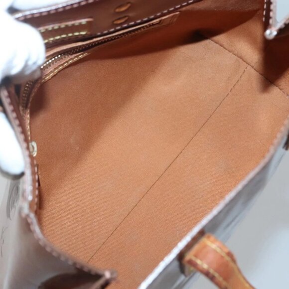 LOUIS VUITTON Monogram Vernis Reade PM Hand Bag Bronze M91146 LV Auth 130448 - Picture 11 of 16